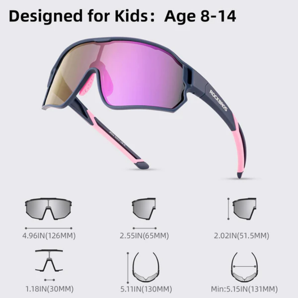 Ochelari de soare Rockbros Kids Polarized Blue Purple Blue Purple photo 5