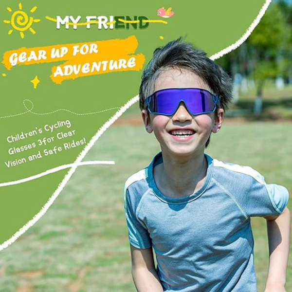 Солнечные очки Rockbros Kids Sports Аквамариновый Прозрачный Аквамариновый Прозрачный photo 2
