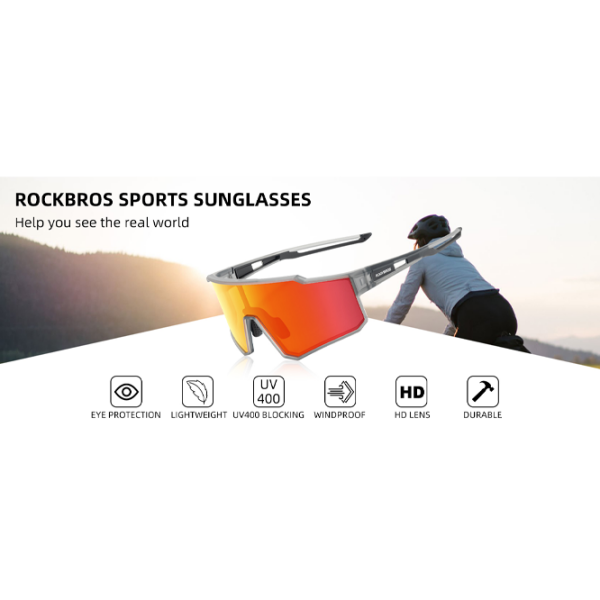 Ochelari de soare Rockbros Polarized Cycling Sunglasses with TR90 Frame Gray Multicolor Gray Multicolor photo 8