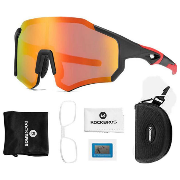 Ochelari de soare Rockbros TAC Lightweight Polarized Red Black Red Black photo 3