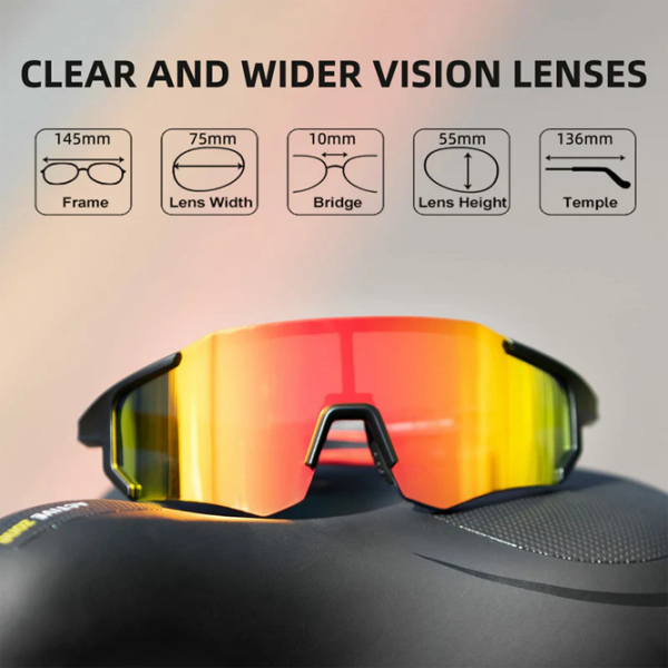 Ochelari de soare Rockbros TAC Lightweight Polarized Red Black Red Black photo 8