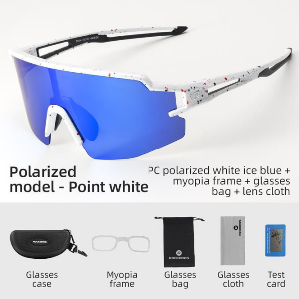 Ochelari de soare Rockbros Photochromic Cycling Goggles White Black White Black photo 2