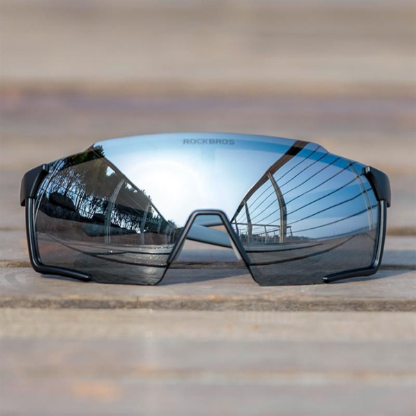 Ochelari de soare Rockbros MTB Polarized Cycling Black White Black White photo 3