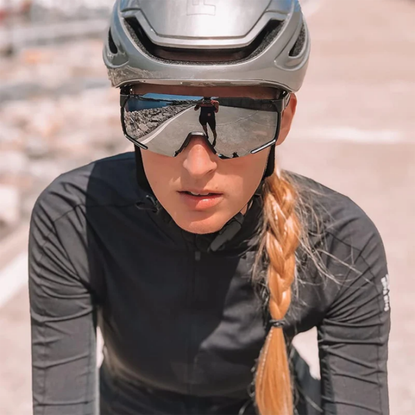 Ochelari de soare Rockbros MTB Polarized Cycling Black White Black White photo 8