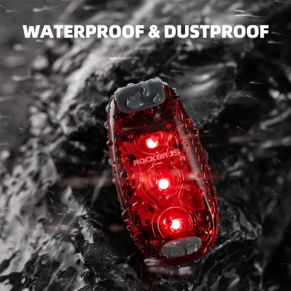 Lanterna bicicletei Rockbros Clip-On Tail Light Red Black Red Black photo 4