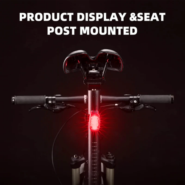 Lanterna bicicletei Rockbros Clip-On Tail Light Red Black Red Black photo 5