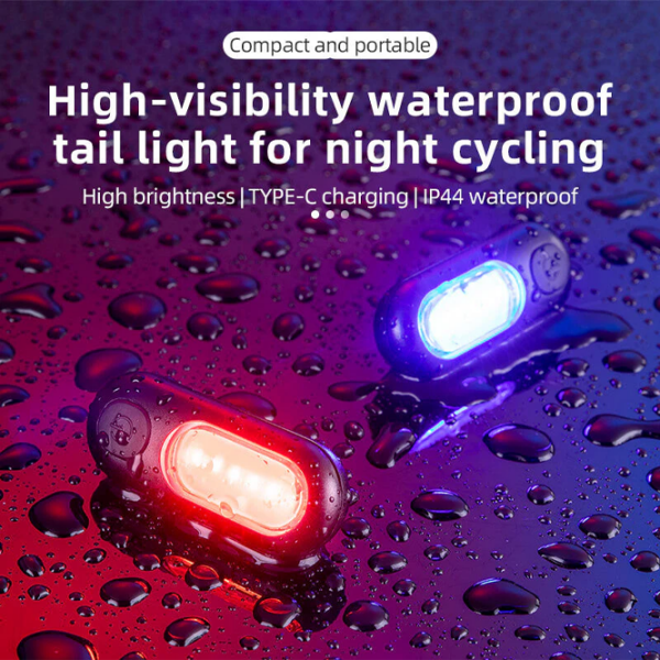 Велосипедный фонарь Rockbros COB Mini Tail Light Черный Серый Черный Серый photo 3