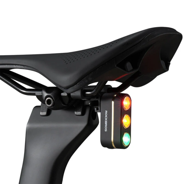 Велосипедный фонарь Rockbros Traffic Tail Light Brake Sense Черный Серый Черный Серый photo 2