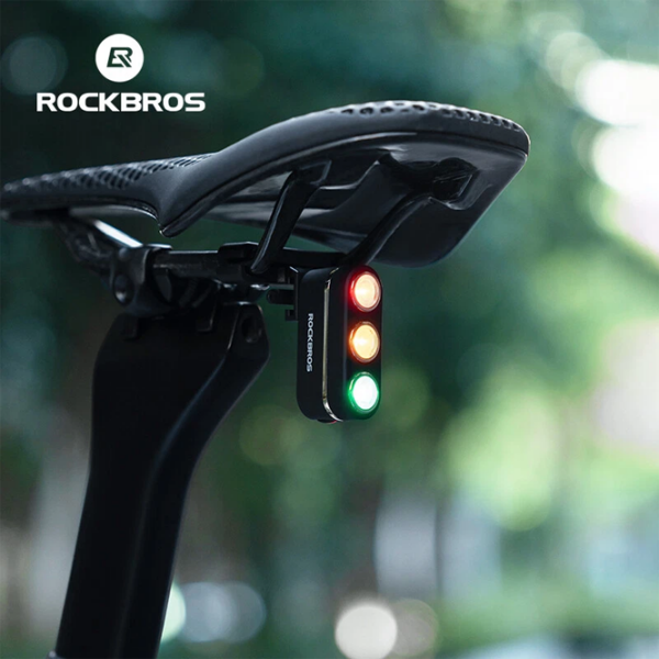 Велосипедный фонарь Rockbros Traffic Tail Light Brake Sense Черный Серый Черный Серый photo 5