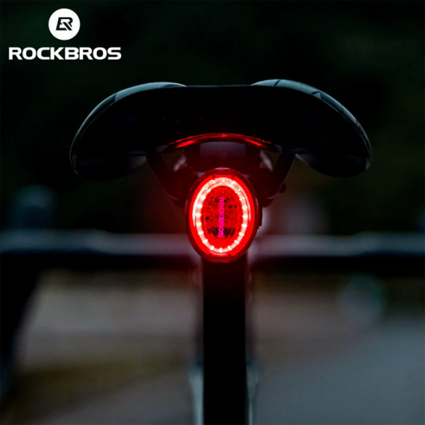 Lanterna bicicletei Rockbros LT-RR100 Black Red Black Red photo 6