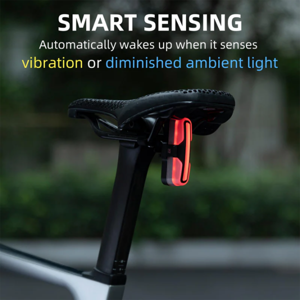 Lanterna bicicletei Rockbros Tail Light Brake Sense Black Red Black Red photo 5