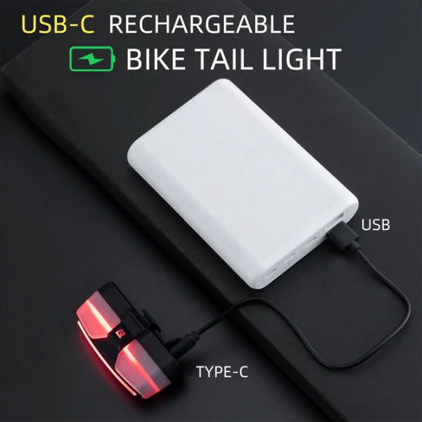Lanterna bicicletei Rockbros Tail Light Brake Sense Black Red Black Red photo 6