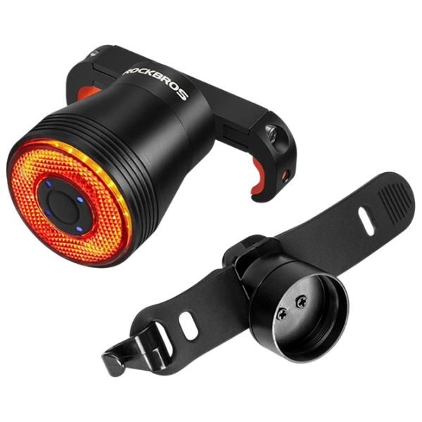 Lanterna bicicletei Rockbros Q5 Tail Light Brake sensor Black Red Black Red photo 1