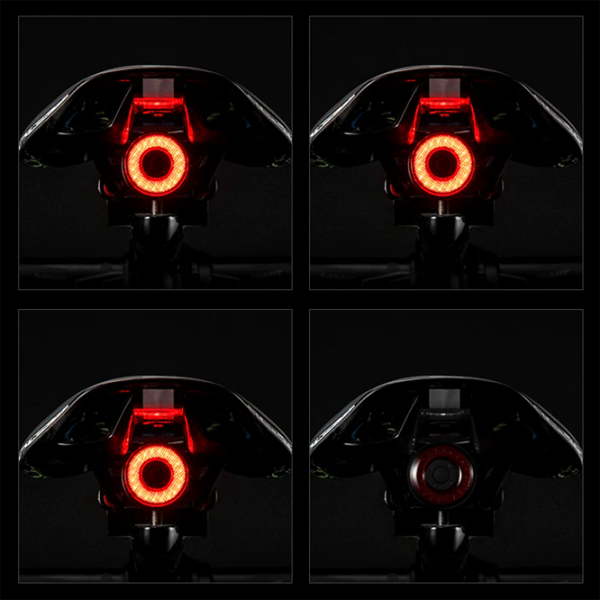 Lanterna bicicletei Rockbros Q5 Tail Light Brake sensor Black Red Black Red photo 3