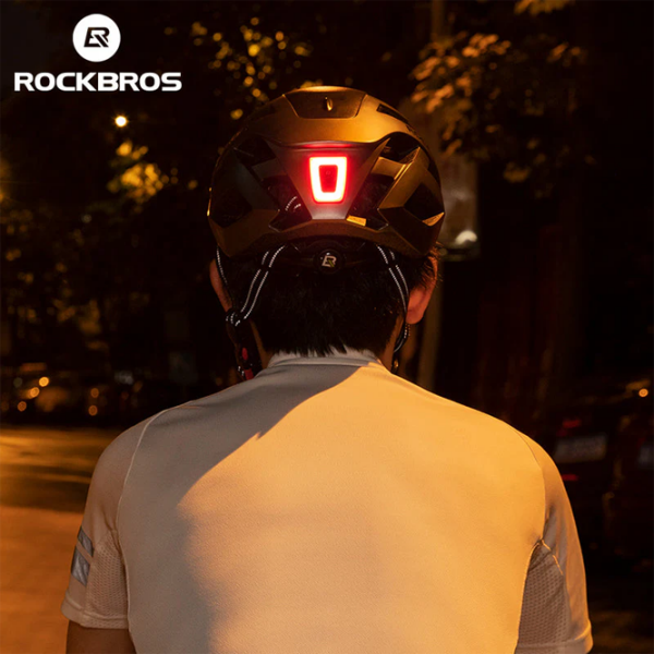 Lanterna bicicletei Rockbros Warning Tail Light Black White Black White photo 2