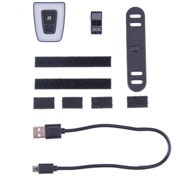 Lanterna bicicletei Rockbros Warning Tail Light Black White Black White photo 4