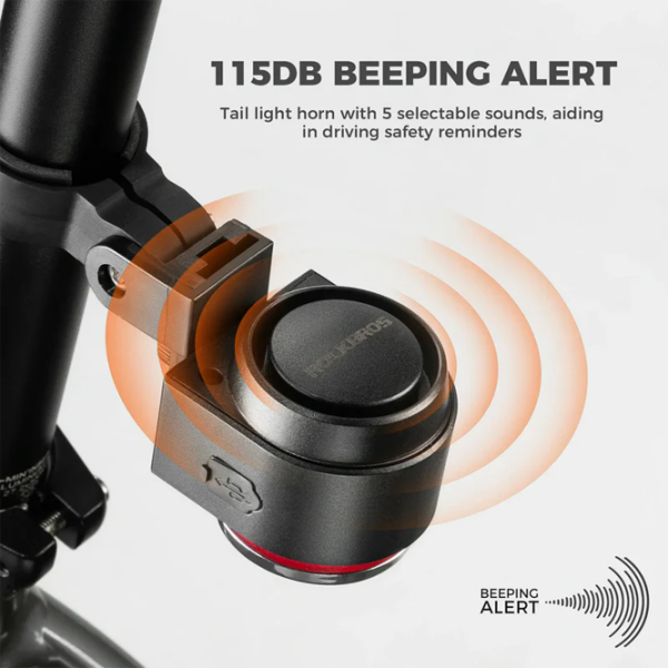 Lanterna bicicletei Rockbros A8Pro Tail Light Black Gray Black Gray photo 6