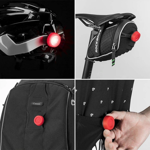 Lanterna bicicletei Rockbros TL905 Black Red Black Red photo 4
