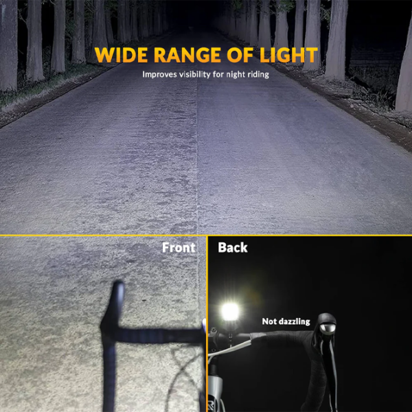 Lanterna bicicletei Rockbros RHL1500 Bike Light Black Gray Black Gray photo 4