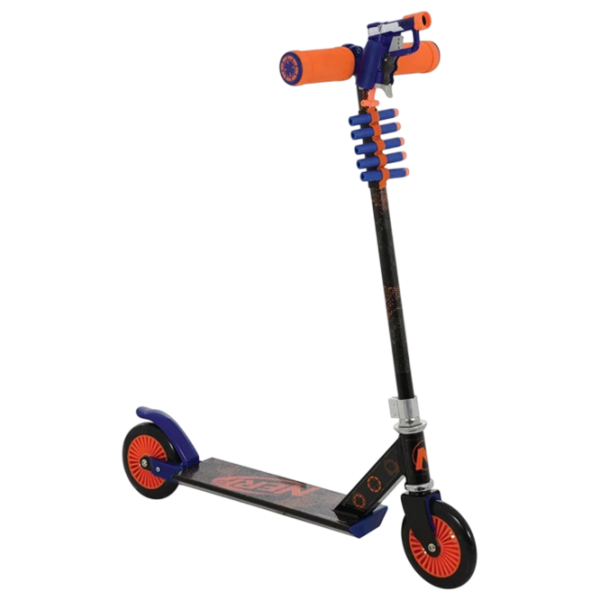 Trotinetă pentru copii cu două roți Nerf Nerf With Blaster (5017915002574) Blue 5 ani, 50 kg, Din PU photo 1
