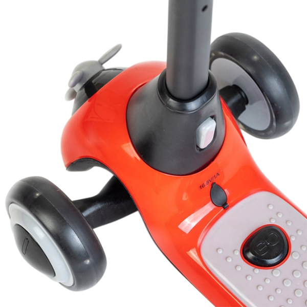 Детский трёхколёсный самокат Baby Mix 55485 (8596164153802) Красный 3 года, , Полиуретановые photo 5