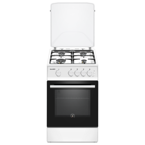 Aragaz Bauer TG 5640 WIC White Tipul plitei: Pe gaz, 58 l, Tipul cuptorului: Pe gaz photo 1