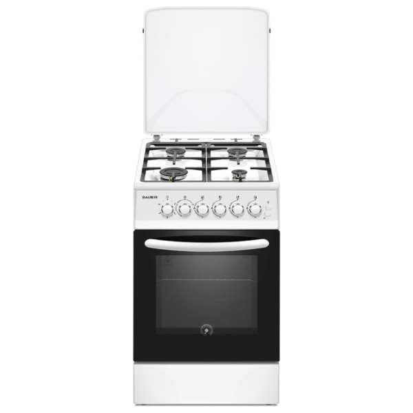 Aragaz Bauer TG 5640 WICTGF White Tipul plitei: Pe gaz, 58 l, Tipul cuptorului: Pe gaz photo 1