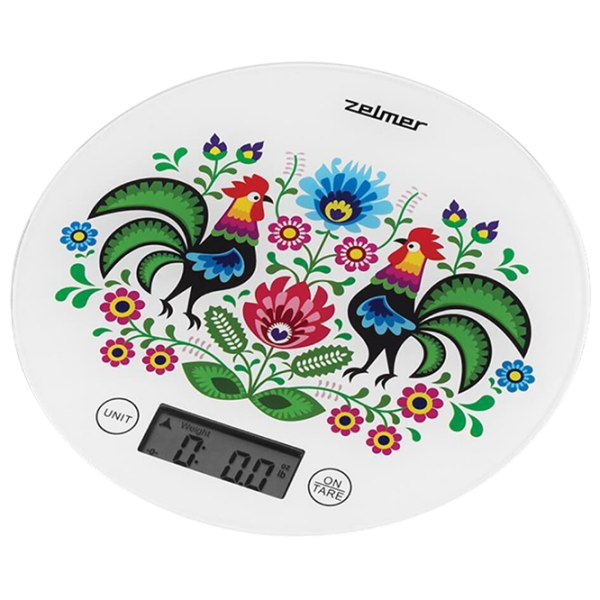 Кухонные весы ZELMER ZKS1611 Белый , Стекло, 5 кг photo 1