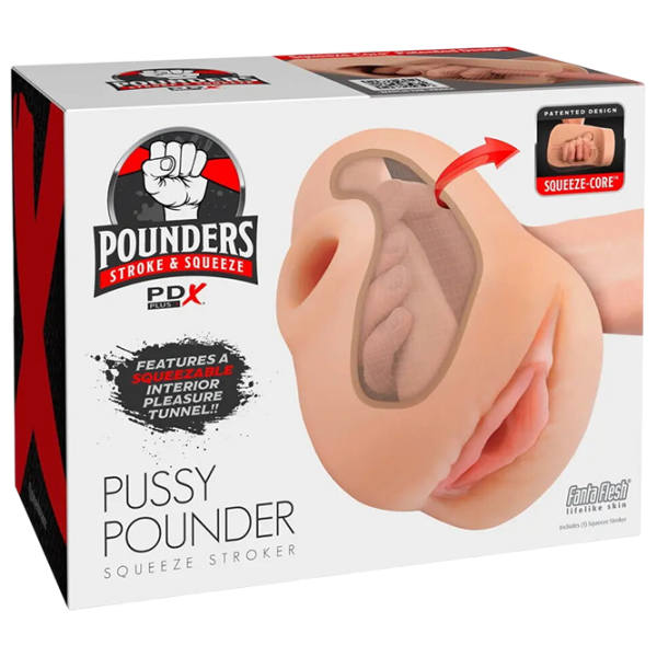 Мастурбатор PDX Plus Pussy Pounder Бежевый  photo 1