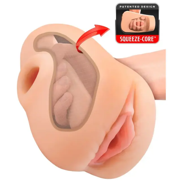 Мастурбатор PDX Plus Pussy Pounder Бежевый  photo 4