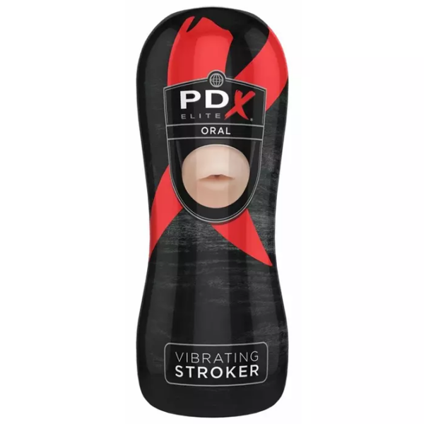 Masturbator PDX Elite Oral Vibrating Stroker Black  photo 2