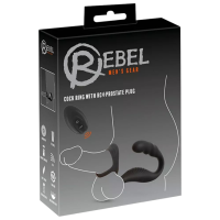 Эрекционное кольцо Rebel Cock Ring with RC Prostate Plug Черный 