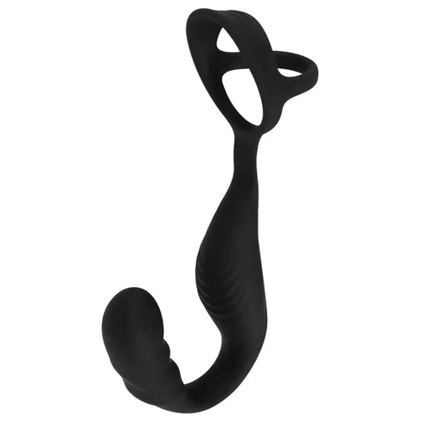 Эрекционное кольцо Rebel Cock Ring with RC Prostate Plug Черный  photo 2