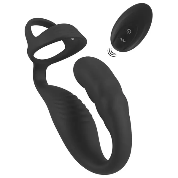 Эрекционное кольцо Rebel Cock Ring with RC Prostate Plug Черный  photo 3