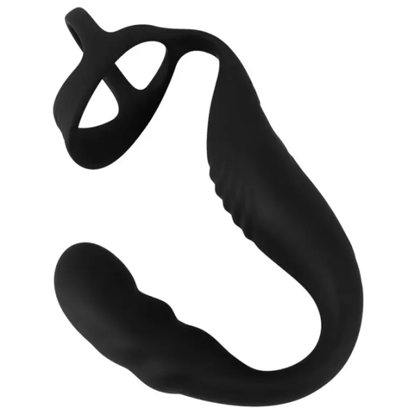 Эрекционное кольцо Rebel Cock Ring with RC Prostate Plug Черный  photo 7