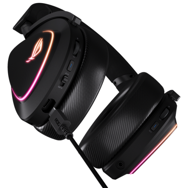 Наушники Asus ROG Delta II Черный Беспроводные + Проводные / Игровой / Полноразмерные photo 4