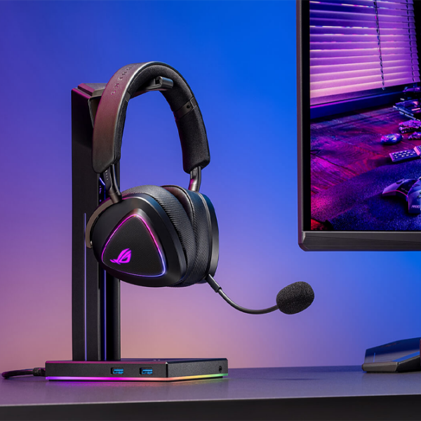 Наушники Asus ROG Delta II Черный Беспроводные + Проводные / Игровой / Полноразмерные photo 6