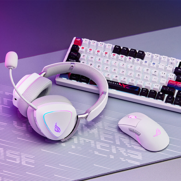 Наушники Asus ROG Delta II Белый Беспроводные + Проводные / Игровой / Полноразмерные photo 7