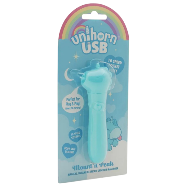 Вибратор Unicorn Mini USB Mount'n Peak Синий  photo 1