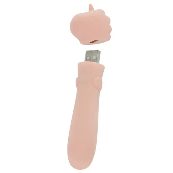 Вибратор Unicorn Mini USB Heart Throb Бежевый  photo 2