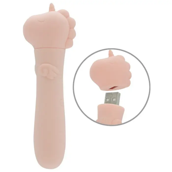 Вибратор Unicorn Mini USB Heart Throb Бежевый  photo 3