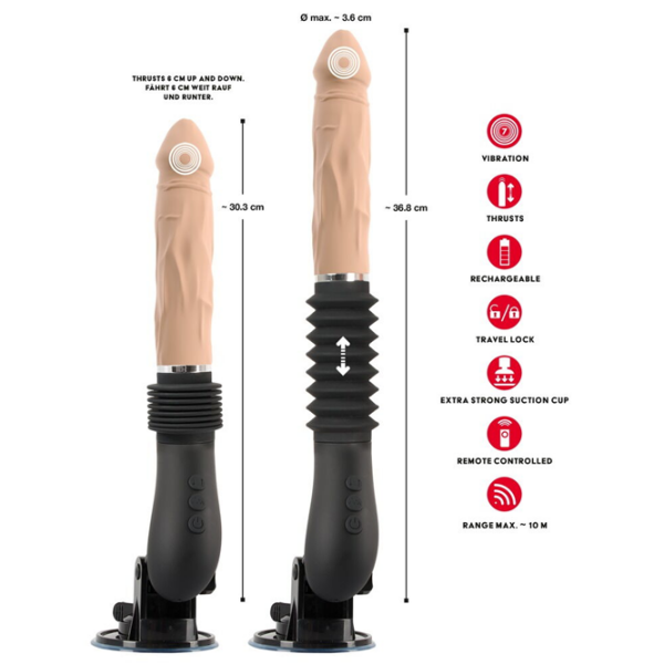 Vibrator You2Toys Portable Fucking Machine Flesh 3 Beige  photo 11