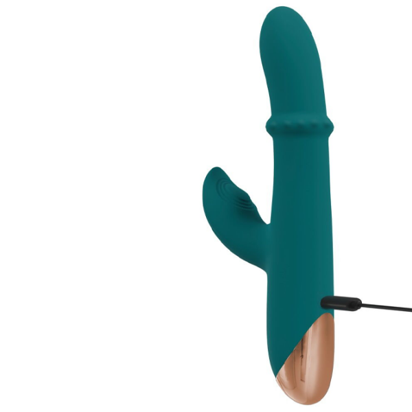 Вибратор You2Toys Thumping Rabbit Vibrator with Moving Ring Зеленый  photo 8