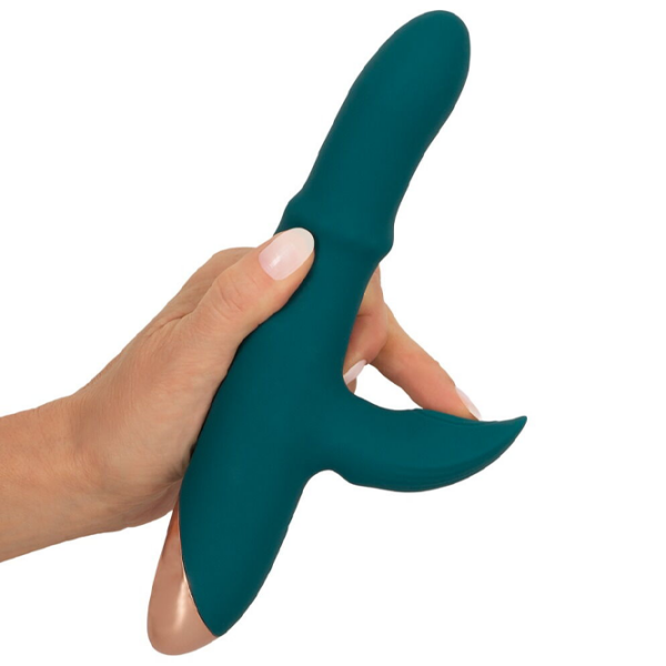 Вибратор You2Toys Thumping Rabbit Vibrator with Moving Ring Зеленый  photo 9