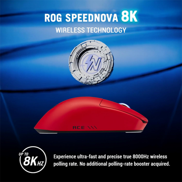 Мышь Asus ROG Harpe II Ace Красный Беспроводные / 42000 dpi photo 4
