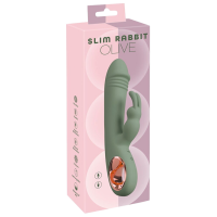 Вибратор You2Toys Slim Rabbit Olive Зеленый 