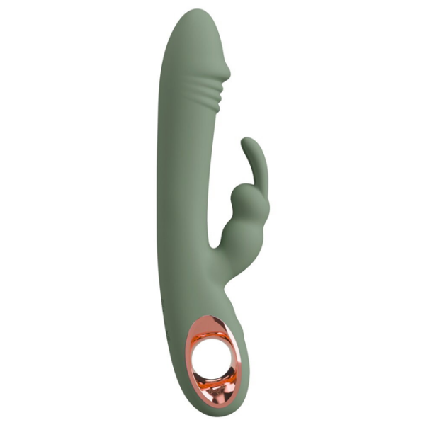 Вибратор You2Toys Slim Rabbit Olive Зеленый  photo 2