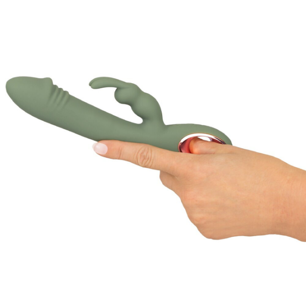 Вибратор You2Toys Slim Rabbit Olive Зеленый  photo 8