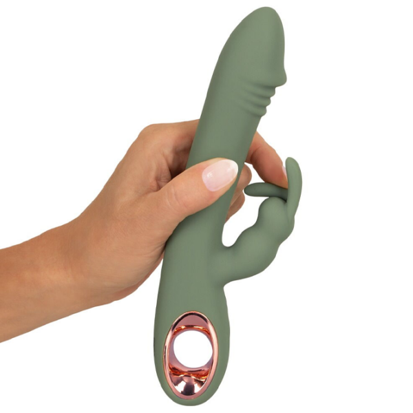 Вибратор You2Toys Slim Rabbit Olive Зеленый  photo 9