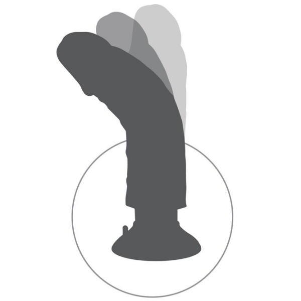 Вибратор King Cock Vibrating Cock with Balls Бежевый  photo 6